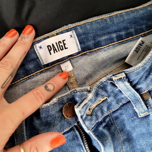 PAIGE SKILINE SKINNY JEANS - Picture 2 of 4